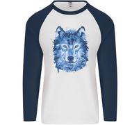 Una Polygon Wolf Uomo L/S Maglietta Da Baseball