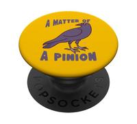 Una questione di pignone divertente corvo gioco di parole amante degli uccelli PopSockets PopGrip Adesivo