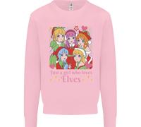 Una Ragazza Che Ama Gli Elfi Natale Anime Xmas Uomo Felpa Maglione