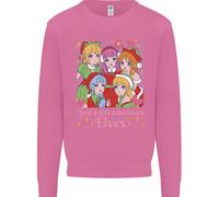 Una Ragazza Che Ama Gli Elfi Natale Anime Xmas Uomo Felpa Maglione