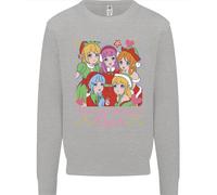 Una Ragazza Che Ama Gli Elfi Natale Anime Xmas Uomo Felpa Maglione