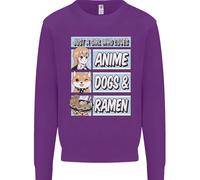 Una Ragazza Che Ama I Cani Anime E I Ramen Felpa Per Bambini