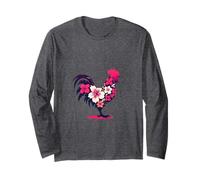 Una ragazza che ama i polli Chicken Flowers Farm Farmer Maglia a Manica