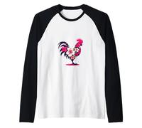Una ragazza che ama i polli Chicken Flowers Farm Farmer Maglia con Maniche Raglan