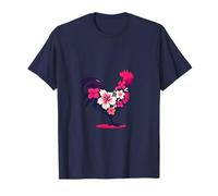 Una ragazza che ama i polli Chicken Flowers Farm Farmer Maglietta