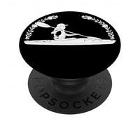 Una Ragazza Kayakista Che Pagaia Sul Kayak PopSockets PopGrip Adesivo