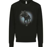 Una Ragazza Sul Wolf Uomo Felpa Maglione