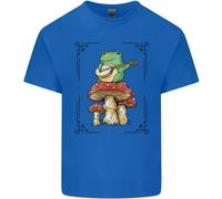 Una Rana Che Suona La Chitarra Su Un Toadstool Uomo Cotone T-Shirt Tee Top