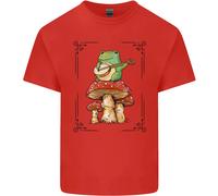 Una Rana Che Suona La Chitarra Su Un Toadstool Uomo Cotone T-Shirt Tee Top