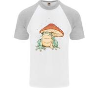 Una Rana Sotto Un Ombrello A Funghetto Toad Uomo T-Shirt S/S Da Baseball
