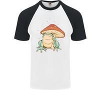 Una Rana Sotto Un Ombrello A Funghetto Toad Uomo T-Shirt S/S Da Baseball