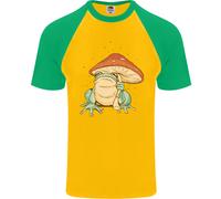 Una Rana Sotto Un Ombrello A Funghetto Toad Uomo T-Shirt S/S Da Baseball