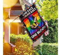 Una Razza, Razza Umana, Un Solo Sangue, Sangue Rosso. Orgoglio Lgbt Bandiere All'Aperto Durevole Bandiera Da Cortile Bandiere Pirati Decorazione Per Interni Fattoria Camera Da Letto S