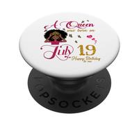 Una regina è nata il 19 luglio Buon compleanno a me PopSockets PopGrip Adesivo