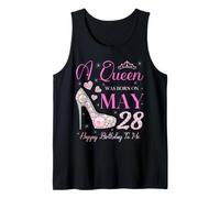 Una Regina è Nata Il 28 Maggio Buon Compleanno a Me Party Cute Canotta