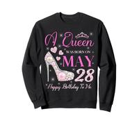 Una Regina è Nata Il 28 Maggio Buon Compleanno a Me Party Cute Felpa