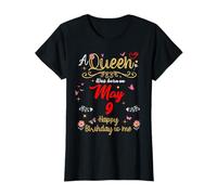 Una Regina è Nata Il 9 Maggio 9 Maggio Maglietta
