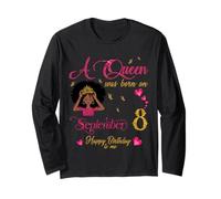 Una Regina è Nata l'8 Settembre Buon Compleanno a Me Maglia a Manica