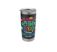 Una regina è nata nell'ottobre 1938 Buon compleanno a me Bicchiere termico in acciaio inox doppia parete