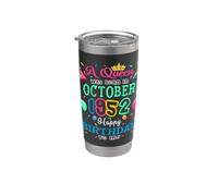 Una regina è nata nell'ottobre 1952 Buon compleanno a me Bicchiere termico in acciaio inox doppia parete