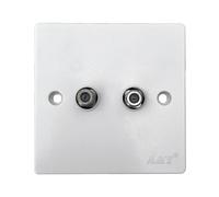 Una Scatola Di 10, Due Transizione Satellite Tipo F Uscita Frontale IN Bianco A