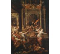 Una scena della guerra di - Andrea Celesti - Poster della morte del re Priam (18 x 24)