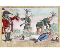 Una scena sulle frontiere praticata dagli inglesi umani e dai loro degni alleati! Dopo un'opera c. 1812 di WIlliam Charles un incisore scozzese nato e immigrato negli Stati Uniti che stava rispondendo