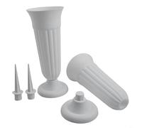 Una selezione affidabile funzionale PP resina contenitore progettato per elegante decorazione tomba (bianco)