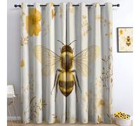 Una Semplice Ape Che Spiega Le Ali Tende Oscuranti per Interni 2 Pezzi, Termiche Isolanti Anti-Rumore con Anelli oscuranti, per soggiorno cameretta dei bambini, Beige, 91.5 x 214 cm