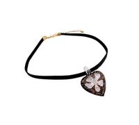 Una Semplice Collana in Pelle e Un Ciondolo a Forma di Cuore(F2)
