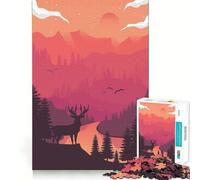 Una serata nella foresta - Puzzle per adulti da 1000 pezzi - Gioco di concentrazione mentale - Qualità premium - Taglio laser - Divertimento serale in famiglia (38x26cm)