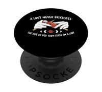 Una signora non discute mai le dimensioni del suo filato Stash Knitting PopSockets PopGrip Adesivo