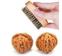 Una spazzola da massaggio naturale in noce che lenisce i meridiani, favorisce la circolazione sanguigna, massaggia le noci e purifica le noci. Le noci possono cambiare con il gioco (41 mm)