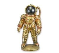 Una statuetta steampunk in resina raffigurante un astronauta replica design retr