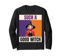 Una Strega così buona Pinup Vintage Halloween Maglia a Manica