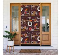 Una tazza di caffè nero su un piattino copritesta decorativo - Decorazioni per porte per interni ed esterni, decorazioni per primavera/estate/autunno/inverno, decorazioni natalizie di Halloween