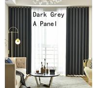 Una Tenda Oscurante Nera In Raso Seta Per Finestra Arredamento Camera Da Letto