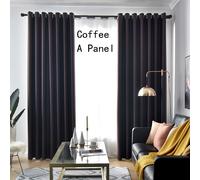 Una Tenda Oscurante Nera In Raso Seta Per Finestra Arredamento Camera Da Letto