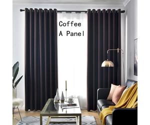 Una Tenda Oscurante Nera In Raso Seta Per Finestra Arredamento Camera Da Letto