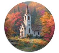 Una tranquilla chiesa quacchera tra il fogliame del New England Puzzle 1000Pcs Decorazione Per La Casa. Rilassamento E Intelligence Per Adulti E Bambini Da 14 Anni 1000pcs (67.5x67.5cm)