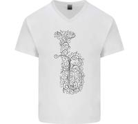 Una Tuba Strumenti Musicali Banda Di Ottone Maglietta In Cotone A V Per Uomo