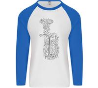 Una Tuba Strumenti Musicali Banda Di Ottone Uomo L/S Maglietta Baseball