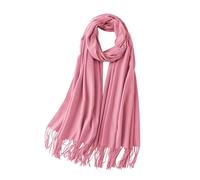 Una varietà di sciarpa imitazione tinta unita da donna, tinta unita, calda, salopette, sciarpa regalo, salviettine umidificate per auto, Colore: rosa., Taglia unica