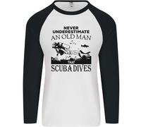 Una Vecchia Uomo Che Fa Immersioni Maglietta Baseball L/S