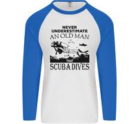 Una Vecchia Uomo Che Fa Immersioni Maglietta Baseball L/S