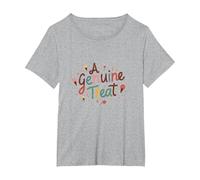 Una Vera delizia: Dolce delizia per Gli Amanti del Gelato Maglietta, Donna Plus-Size, Grigio Melange, 2X