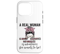 Una vera donna è qualunque cosa lei vuole essere corpo positività Custodia per iPhone 16 Pro