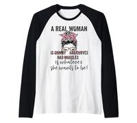 Una Vera Donna è Qualunque Cosa lei Vuole Essere Corpo positività Maglia con Maniche Raglan