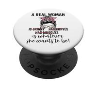 Una vera donna è qualunque cosa lei vuole essere corpo positività PopSockets PopGrip Adesivo