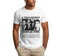Una Vera Maglietta patriottica Charlie Kirk Prega per l'eroe Charlie Maglietta da Uomo